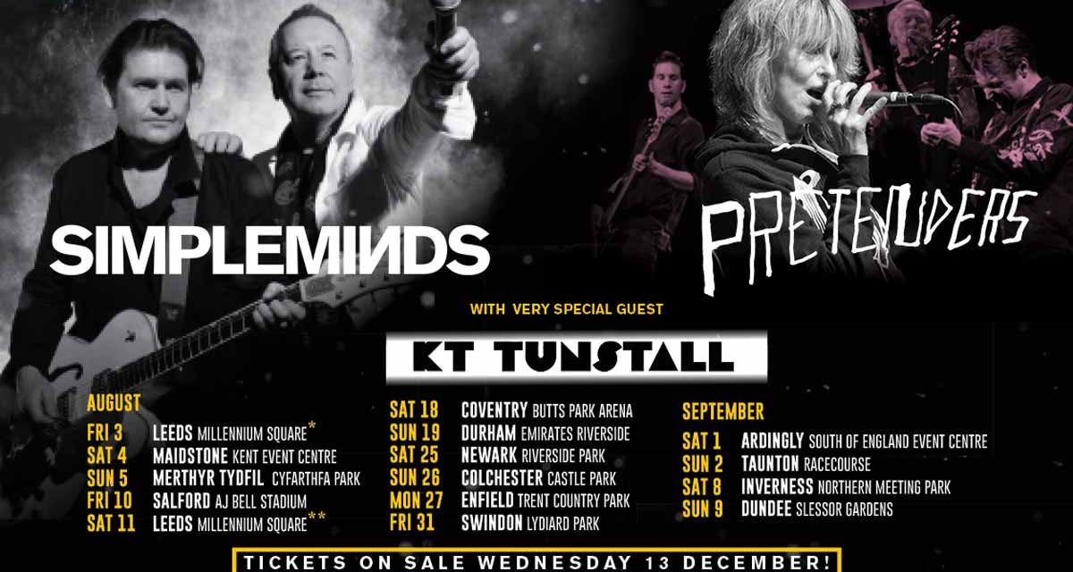 Midas Merthyr Music: Simple Minds, The Pretenders and KT Tunstall