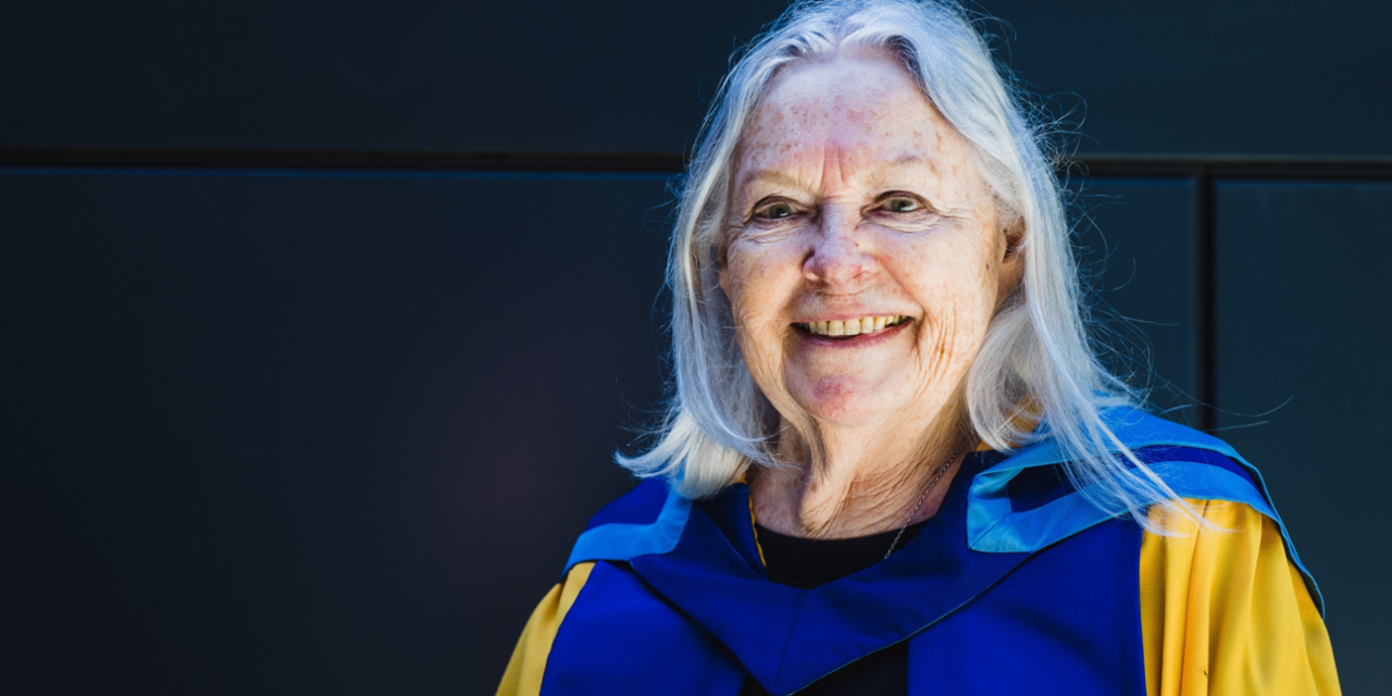 Former National Poet of Wales honoured alongside Welsh graduates at Open University in Wales ceremony in Newport.